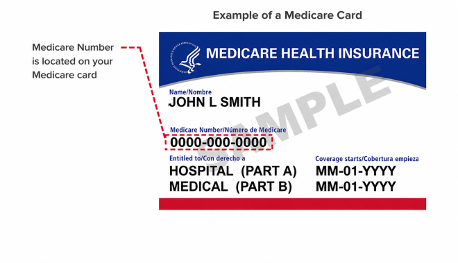 Example Medicare Card